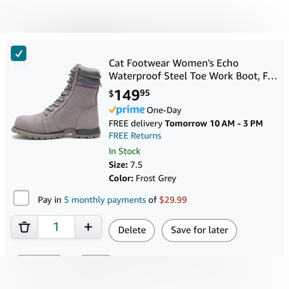 Caterpillar Women’s Steel Toe Workboot